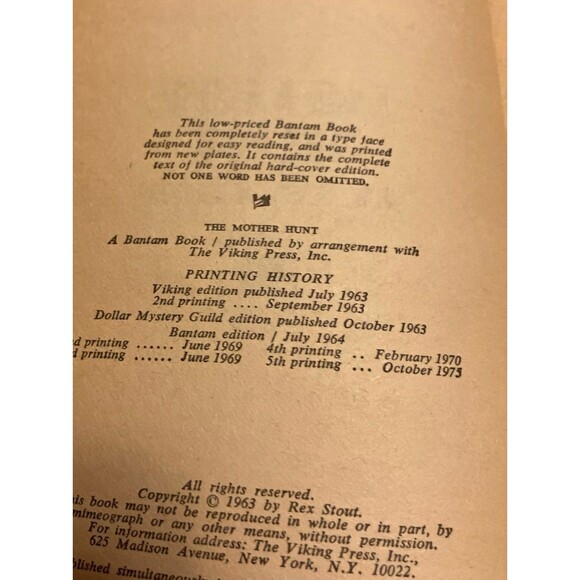 NERO WOLFE 3 Paperback Books Lot by Rex Stout Collection - Picture 5 of 7